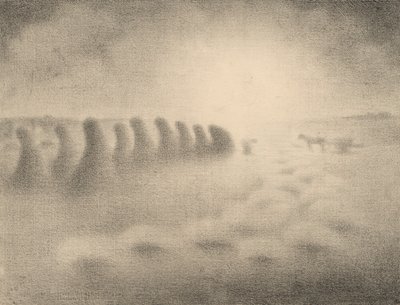 Slutet på skörden, 1890-talet. av Charles Angrand