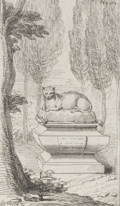 Katt på en grav, 1714-52., 1714-52. av Charles Antoine Coypel
