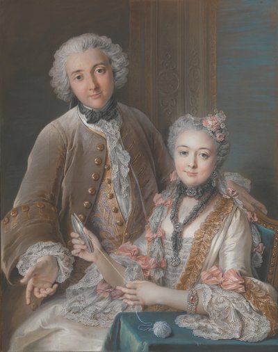 François de Jullienne 1722-1754 och hans hustru Marie Élisabeth de Séré de Rieux, 1724-1795, 1743. av Charles Antoine Coypel