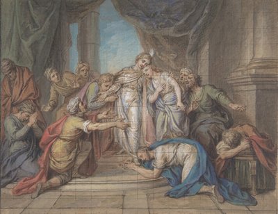 Joseph erkänd av sina bröder, 1700-talet. av Charles Antoine Coypel