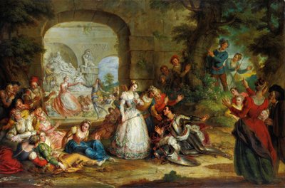 Roland och Angeliques äktenskap av Charles Antoine Coypel