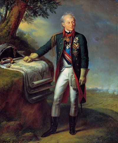 Fältmarskalk generalissimo prins Alexander Suvorov, rysk soldat, 1815. av Charles Auguste Guillaume Steuben