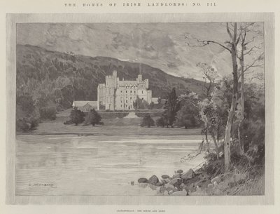 Castlewellan, huset och sjön av Charles Auguste Loye