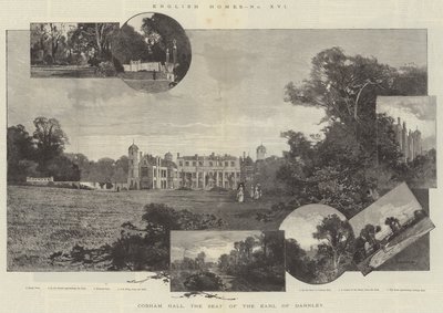 Cobham Hall, säte för greven av Darnley av Charles Auguste Loye