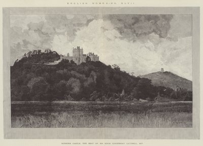 Dunster Castle, säte för parlamentsledamoten Hugh Courtenay Luttrell av Charles Auguste Loye