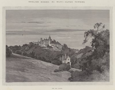 English Homes, Alton Towers, det gamla slottet av Charles Auguste Loye