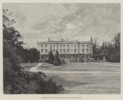 Hughenden Manor, Back View och Private Gardens av Charles Auguste Loye