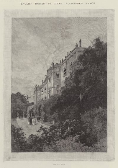 Hughenden herrgård, hörnutsikt av Charles Auguste Loye