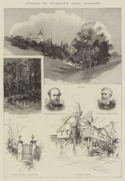 Öppnande av Waterlow Park, Highgate av Charles Auguste Loye
