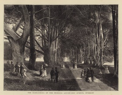 Prinsessan Louises hemkomst, Dhu Avenue, Inverary av Charles Auguste Loye