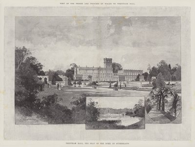 Besök av prinsen och prinsessan av Wales i Trentham Hall av Charles Auguste Loye