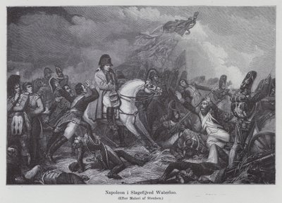 Napoleon i slaget vid Waterloo av Charles Auguste Steuben