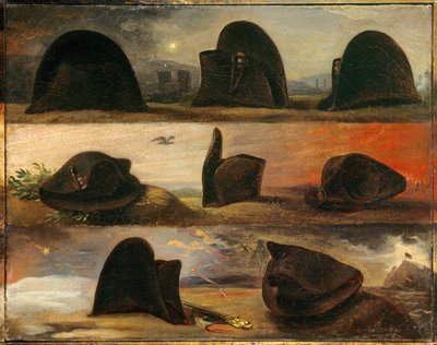 Napoleon I:s epoker eller Napoleons liv i åtta hattar. Målning av Charles Auguste Steuben (1788-1856) Ec. Alla, v. 1826. Olja på duk. Mått: 0,26 x 0,29 m. Malmaison, Musee Du Chateau av Charles Auguste Steuben