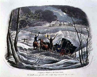 "A Signal of Distress, or The Christmas Visitor", graverad av R.G. Reeve (fl.1811-37) pub. av Thomas McLean av Charles B. (after) Newhouse