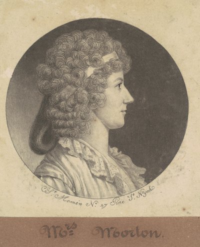 Cornelia Schuyler Morton av Charles B. J. Févret de Saint Mémin