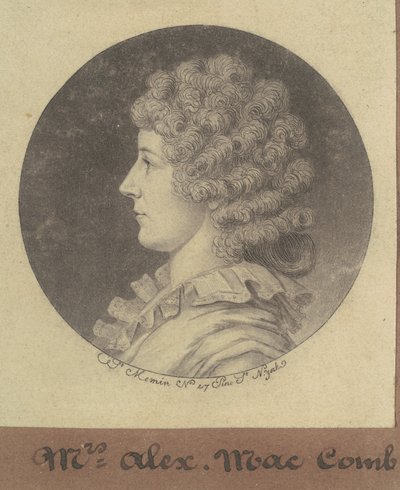 Janette Marshall Macomb av Charles B. J. Févret de Saint Mémin