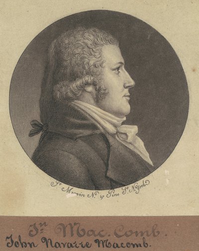 John Navarre Macomb av Charles B. J. Févret de Saint Mémin