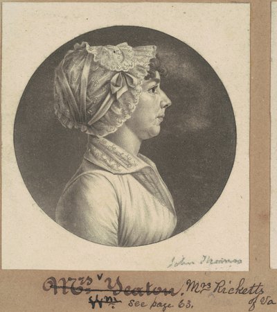 Mary Barr Ricketts av Charles B. J. Févret de Saint Mémin