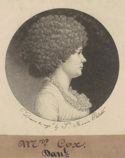 Mrs Cox av Charles B. J. Févret de Saint Mémin