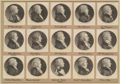 Saint-Mémin samling av porträtt, grupp 12 av Charles B. J. Févret de Saint Mémin