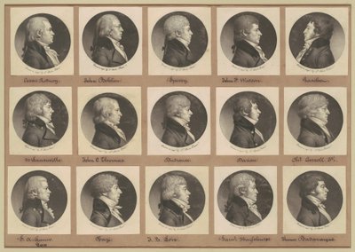 Saint-Mémin samling av porträtt, grupp 14 av Charles B. J. Févret de Saint Mémin
