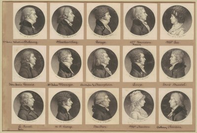 Saint-Mémin samling av porträtt, grupp 15 av Charles B. J. Févret de Saint Mémin