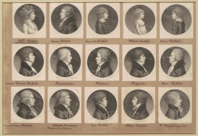 Saint-Mémin samling av porträtt, grupp 19 av Charles B. J. Févret de Saint Mémin