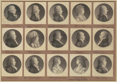 Saint-Mémin samling av porträtt, grupp 1 av Charles B. J. Févret de Saint Mémin