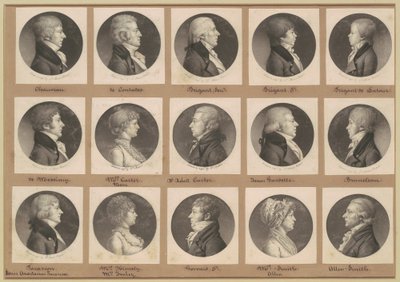 Saint-Mémin samling av porträtt, grupp 20 av Charles B. J. Févret de Saint Mémin