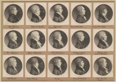 Saint-Mémin samling av porträtt, grupp 22 av Charles B. J. Févret de Saint Mémin