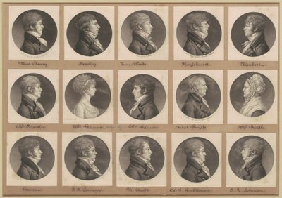 Saint-Mémin samling av porträtt, grupp 25 av Charles B. J. Févret de Saint Mémin