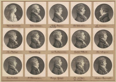 Saint-Mémin samling av porträtt, grupp 30 av Charles B. J. Févret de Saint Mémin