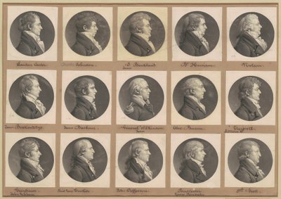 Saint-Mémin samling av porträtt, grupp 39 av Charles B. J. Févret de Saint Mémin