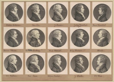 Saint-Mémin samling av porträtt, grupp 40 av Charles B. J. Févret de Saint Mémin