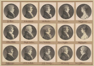 Saint-Mémin samling av porträtt, grupp 42 av Charles B. J. Févret de Saint Mémin