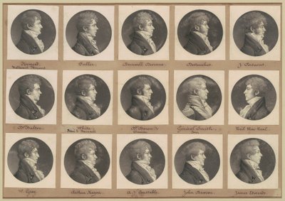 Saint-Mémin samling av porträtt, grupp 45 av Charles B. J. Févret de Saint Mémin