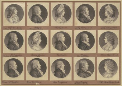 Saint-Mémin samling av porträtt, grupp 4 av Charles B. J. Févret de Saint Mémin