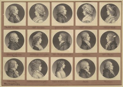 Saint-Mémin samling av porträtt, grupp 5 av Charles B. J. Févret de Saint Mémin
