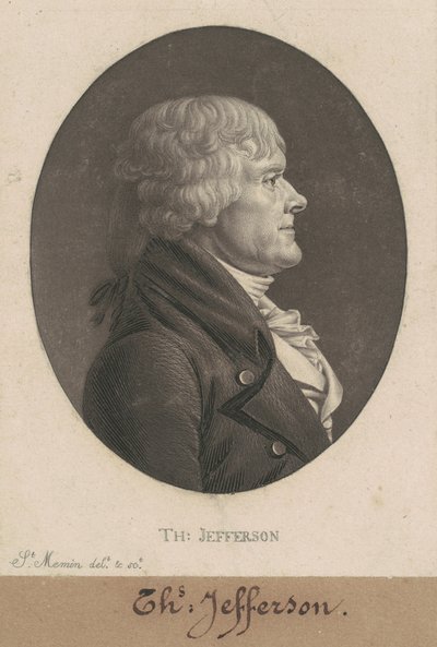 Thomas Jefferson av Charles B. J. Févret de Saint Mémin
