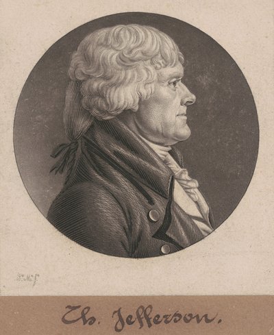 Thomas Jefferson av Charles B. J. Févret de Saint Mémin