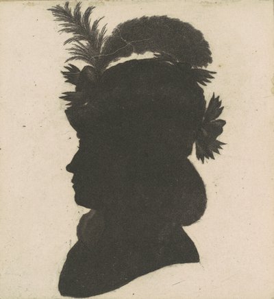 Oidentifierad kvinnlig siluett av Charles B. J. Févret de Saint Mémin