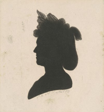 Oidentifierad kvinnlig siluett av Charles B. J. Févret de Saint Mémin