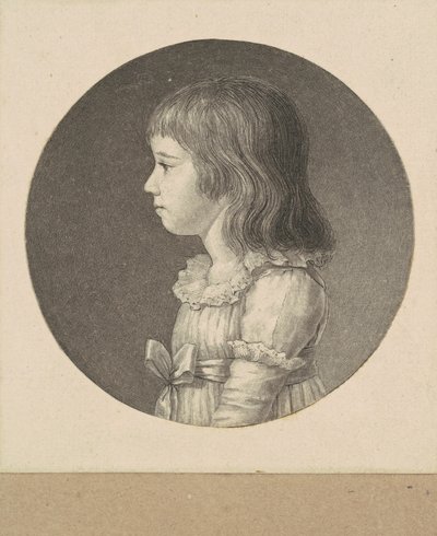 Oidentifierad flicka av Charles B. J. Févret de Saint Mémin