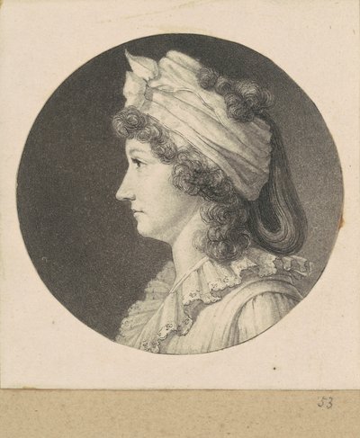 Oidentifierad kvinna av Charles B. J. Févret de Saint Mémin