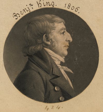 Benjamin King av Charles Balthazar Julien Févret de Saint-Mémin