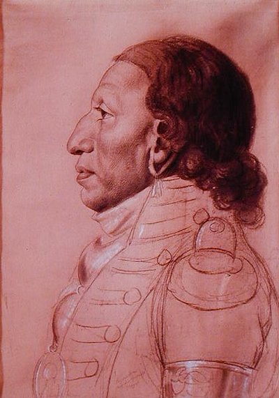 Payouska, chef för Great Osages av Charles Balthazar Julien Févret de Saint Mémin