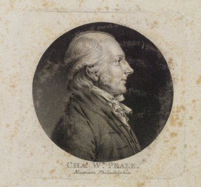 Porträtt av Charles W. Peale av Charles Balthazar Julien Févret de Saint Mémin