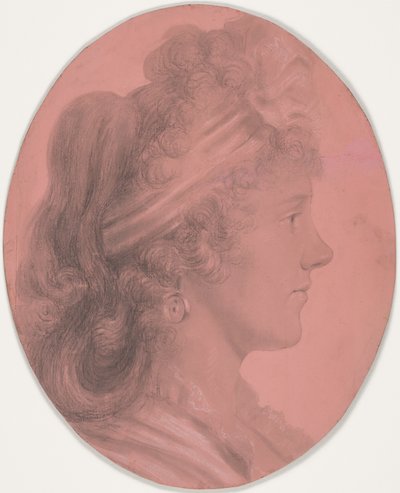 Porträtt av Eleanor Ramsay Fitzwilliam av Charles Balthazar Julien Févret de Saint-Mémin