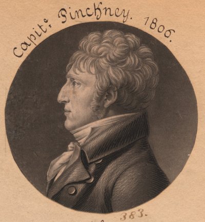 Möglicherweise Charles Pinckney oder Dr. George Wilson av Charles Balthazar Julien Févret de Saint-Mémin
