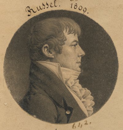 Möjligen Nathaniel Russell eller J. Dawson av Charles Balthazar Julien Févret de Saint-Mémin